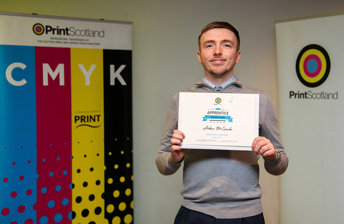 Print Apprentice Awards 2026 winner, Aidan McQuade
